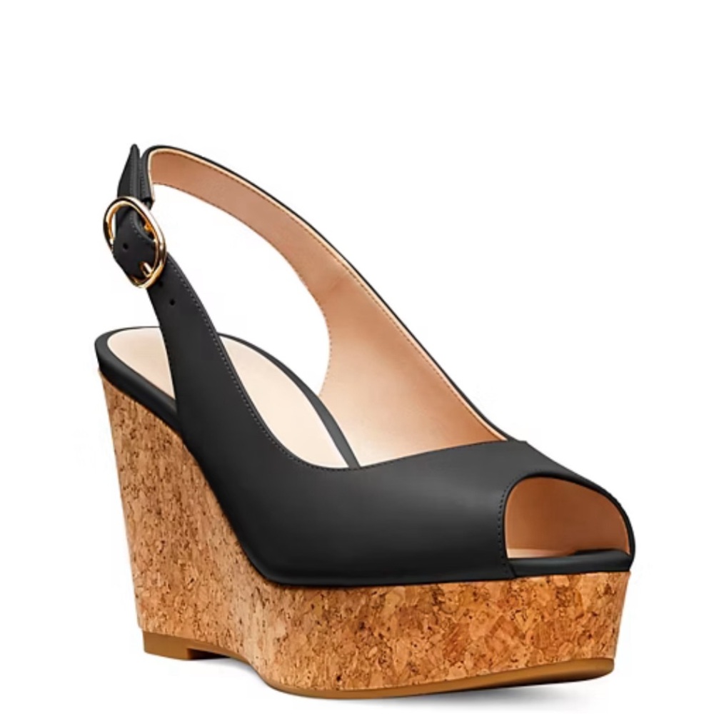 Stuart Weitzman ‘Rinna’ Wedge Sandal, size 9